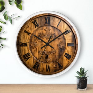 Orologio da parete a forma di botte di whisky, regalo per lui, whisky, botte di Johnnie Walker, orologio per bevitori immagine 8
