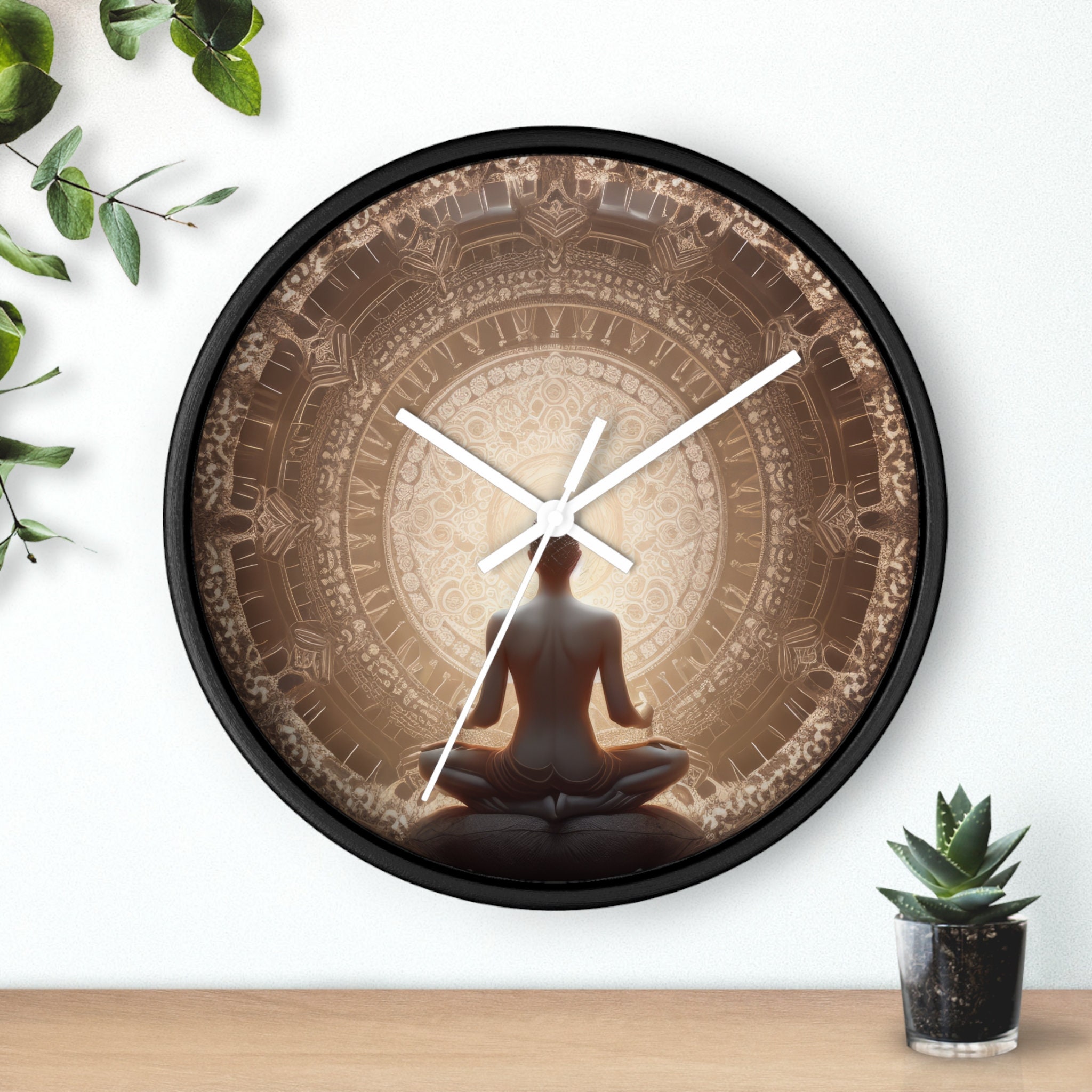 Meditating Clock Yoga Meditation Clock, Yoga Gift, Meditation Gift, Yoga Clock, Unique ...