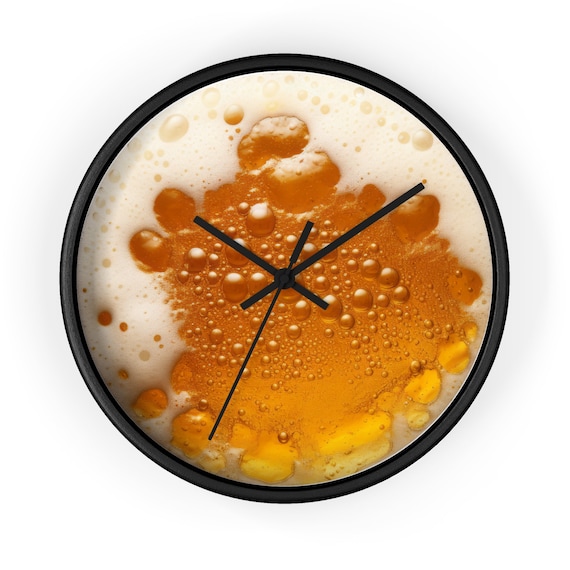 ビール時計、壁掛け時計、ビール、飲酒時計、ビールの泡、パブ時計