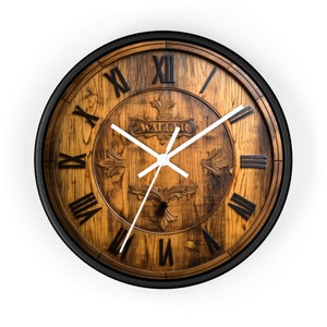 Orologio da parete a forma di botte di whisky, regalo per lui, whisky, botte di Johnnie Walker, orologio per bevitori immagine 6