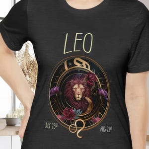 Leo Shirt, Leo zodiac gift, Leo art print, Leo shirt, Gift For Leo, Unisex Jersey Short Sleeve Tee