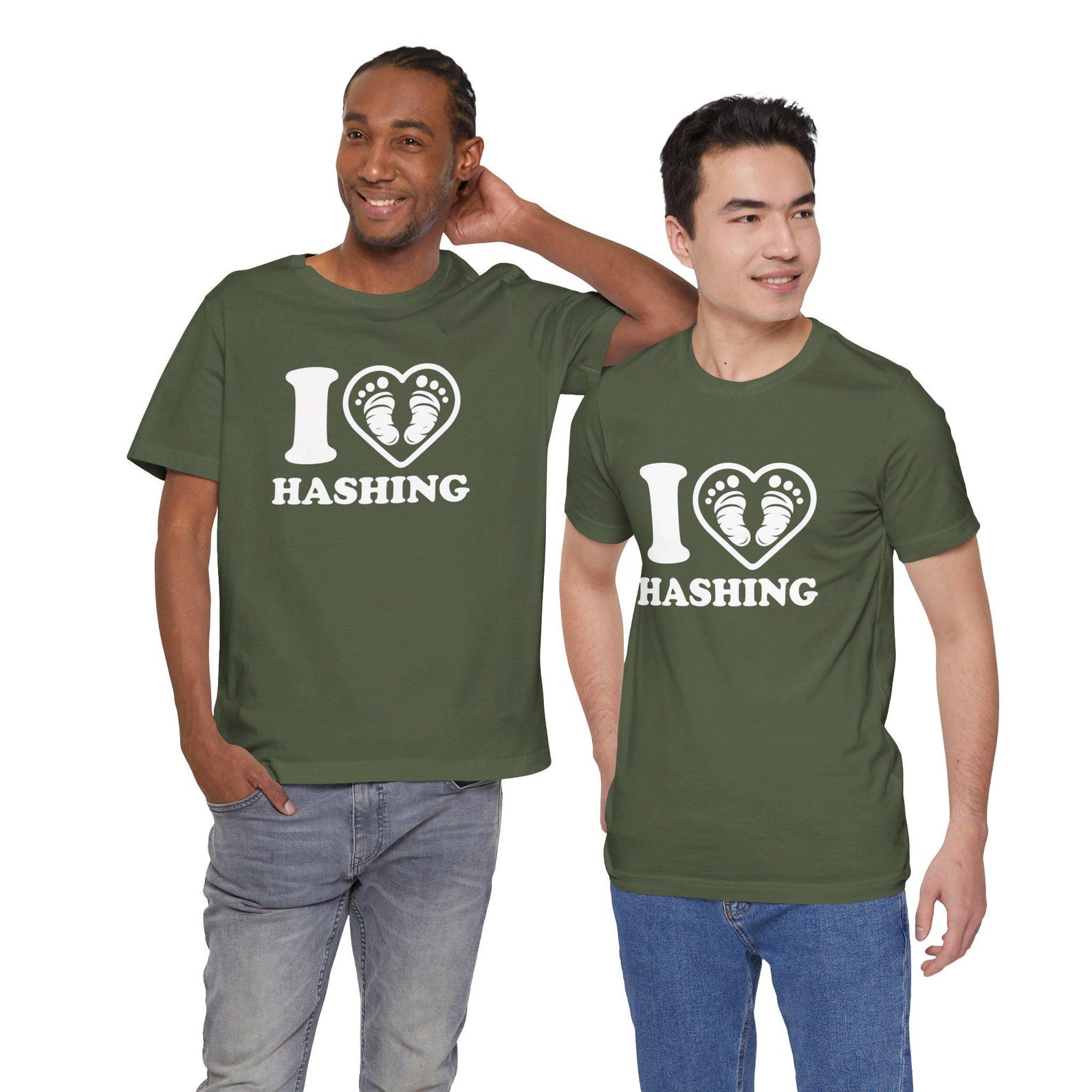 I Love Hashing Barefoot on on Shirt, Hash House Harriers, Running Club ...