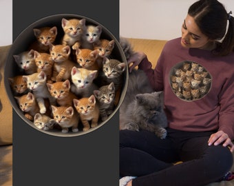 Cute Kittens sweatshirt, kitten shirt, cat lovers gift, cute cat shirt, cat mom shirts, gift for her, birthday gift