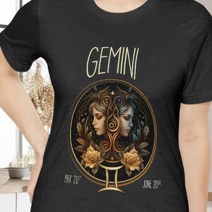 Gemini Shirt, Gemini zodiac gift, Gemini art print, Gemini shirt, Gift For Gemini, Unisex Jersey Short Sleeve Tee