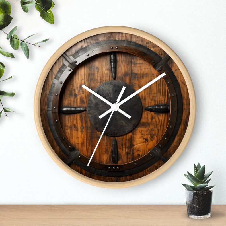 Whiskey Barrel Wall Clock, Gift for Him, Whiskey, Barrel, Drinkers
