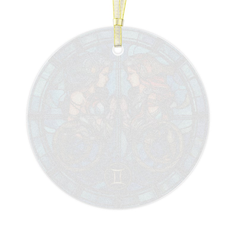 Gemini Stainedglass Design Ornament, Stained Glass, Zodiac Ornament