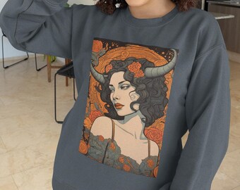 Sweat inspiré du tarot taureau, sweat taureau, sweat tarot, sweat zodiaque, sweat astrologie, cadeau pour elle