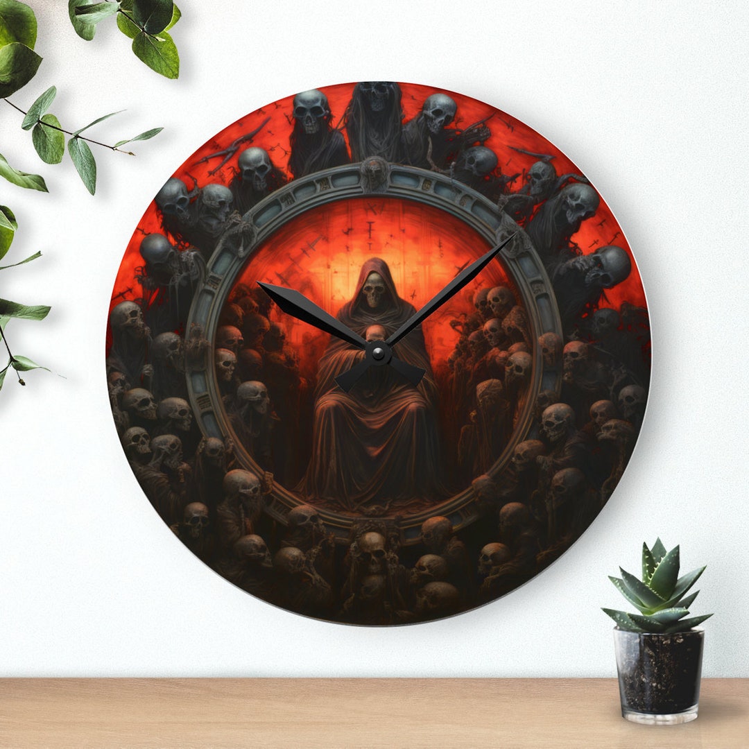 Death Horror Clock, Death Home Decor, Classic Horror Gift, Horror Gift ...