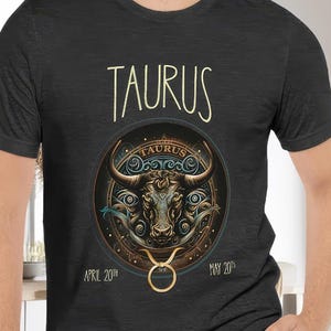 Men&#39;s Taurus Shirt, Taurus zodiac gift, Taurus art print, Taurus shirt, Gift For Taurus, Unisex Jersey Short Sleeve Tee