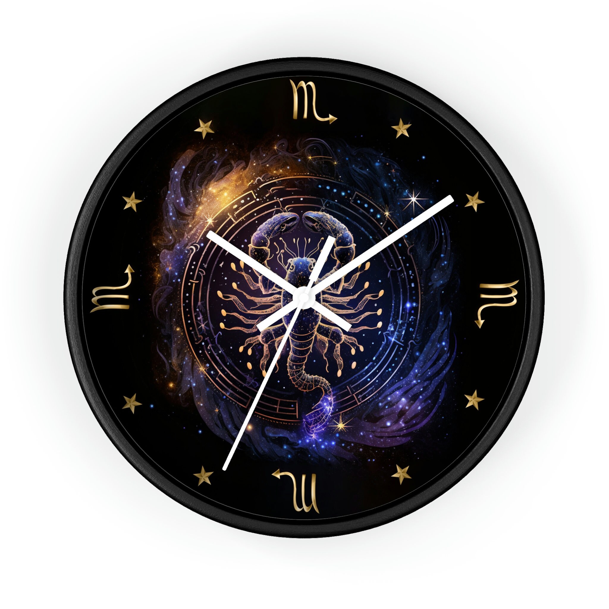 Scorpio Zodiac Wall Clock Zodiac Gifts Birthday Gift Wall Etsy