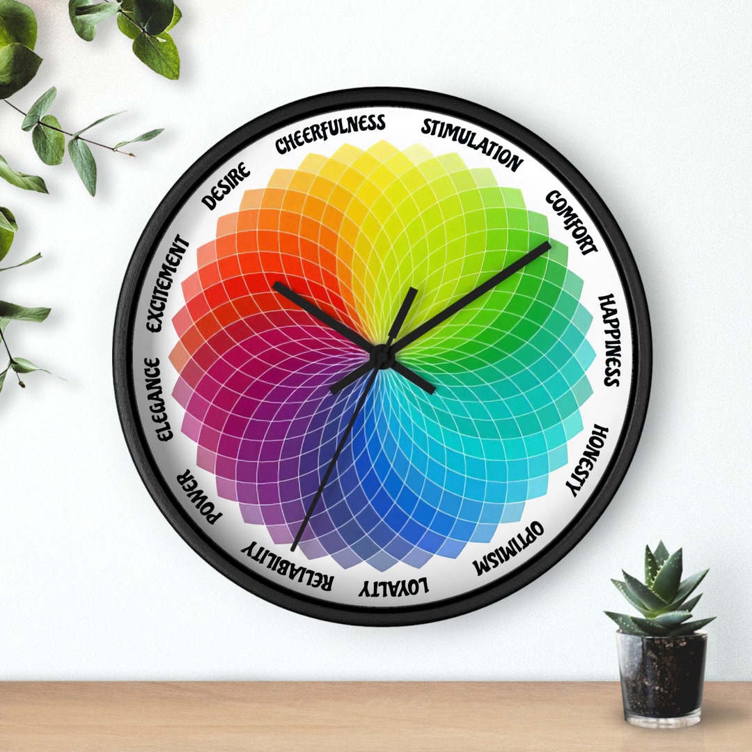 Color Theory Clock, Graphic Designer Gift, Color Theory Decor, Creative ...