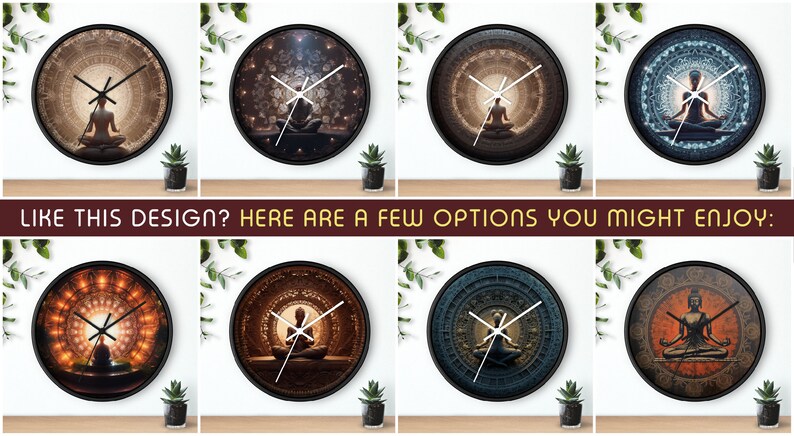 Meditating Clock Yoga Meditation Clock, Yoga Gift, Meditation Gift, Yoga Clock, Unique ...