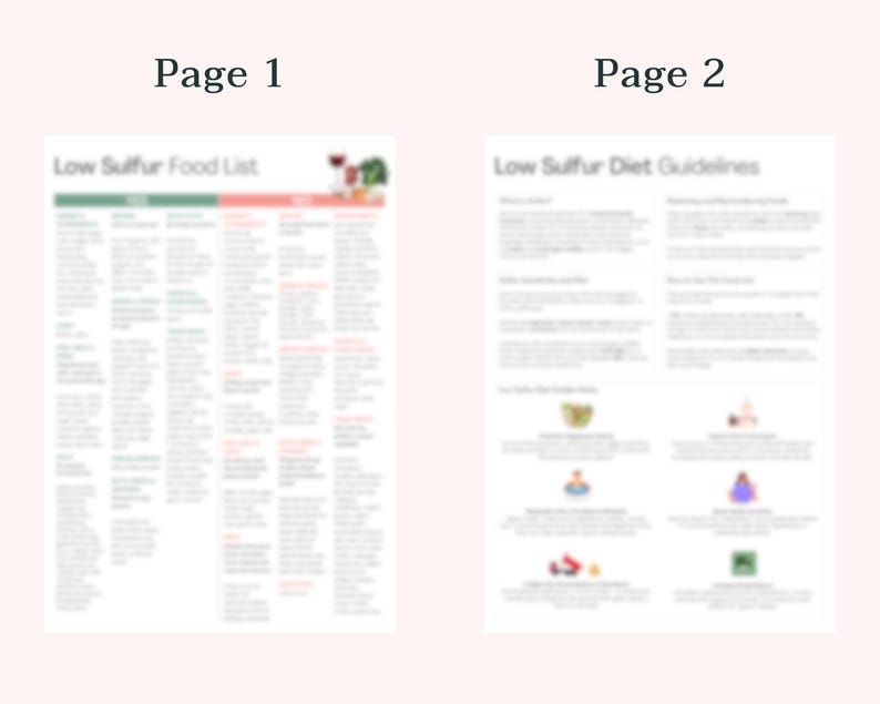 Printable Low Sulfur Food List Sulfur Intolerance H2S SIBO Low Sulfur Diet Hydrogen Sulfide Printable Low Sulfur Food List Sulfur Intolerance H2S SIBO Low Sulfur Diet Hydrogen Sulfide