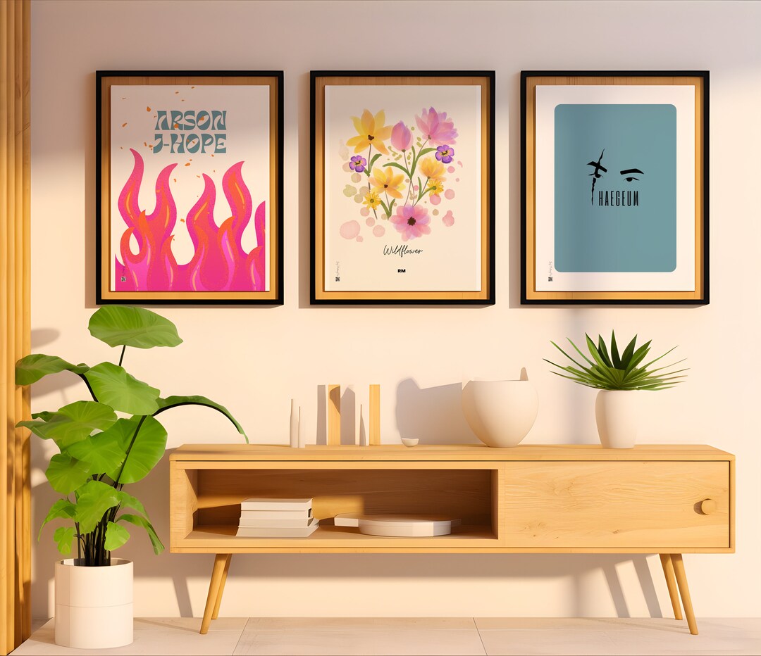 BTS Rap Line Solo Poster | Suga Haegeum | Rm Wildflower| Jhope Arson ...