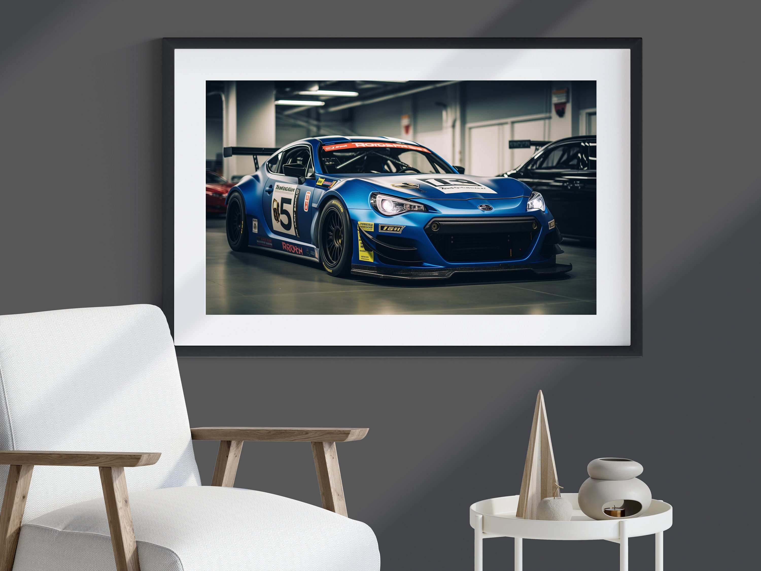 Subaru BRZ Race Car in Garage, Toyota 86, Scion FRS - Etsy