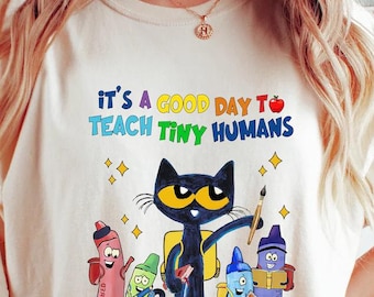 Pete The Cat Teacher Shirt: It's A Good Day To Teach - Comfort Colors
