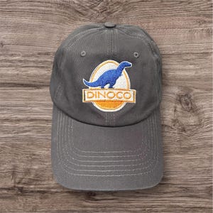 Dinoco Disney Cars Movie Logo Embroidered Adult or Youth Hat, Custom Hat, Baseball Vacation Unstructured Dad Hat