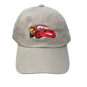 Embroidered Lightning McQueen Youth Hat: Custom Cars Movie Baseball Cap image 8