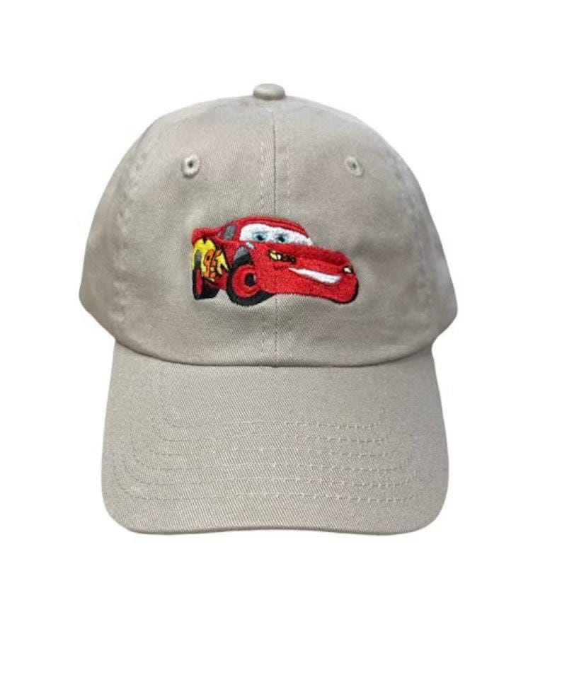 Embroidered Lightning McQueen Youth Hat: Custom Cars Movie Baseball Cap image 8