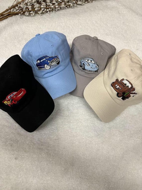 Embroidered Lightning McQueen Youth Hat: Custom Cars Movie Baseball Cap