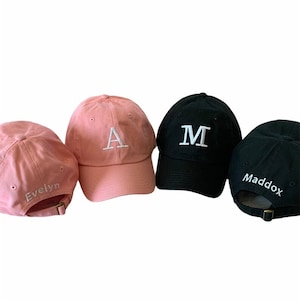Embroidered Monogram Youth Hat: Personalized Cotton Twill Baseball Cap