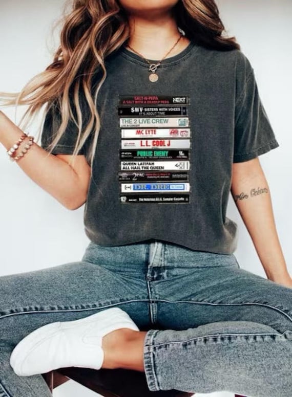 90s Hip Hop Cassette Tape T-Shirt: Comfort Colors Graphic Tee