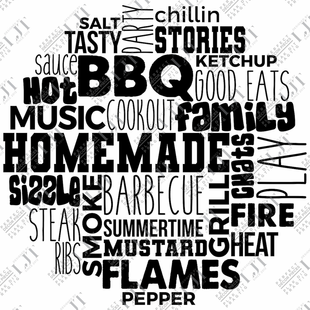 BBQ SVG DFX Vinyl Cut File Instant Digital Download Etsy