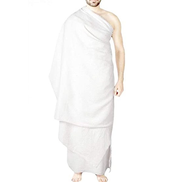 Ihram for Hajj, Premium White Terry Ehram 100% Pure Cotton Towels large 2 Piece