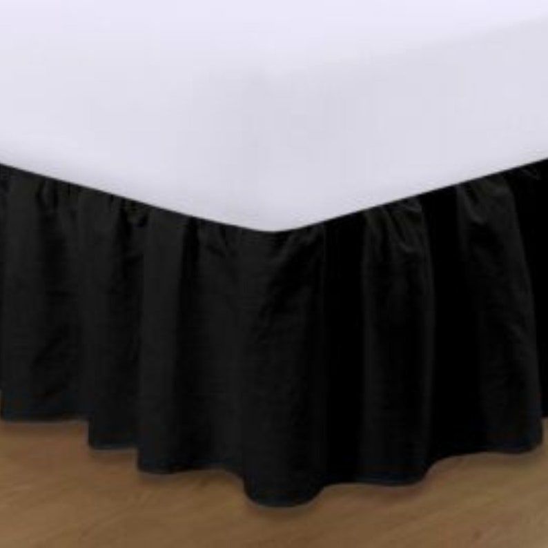 Plain Dyed Frilled Base Poly Cotton Valance Sheet Single Double King ...