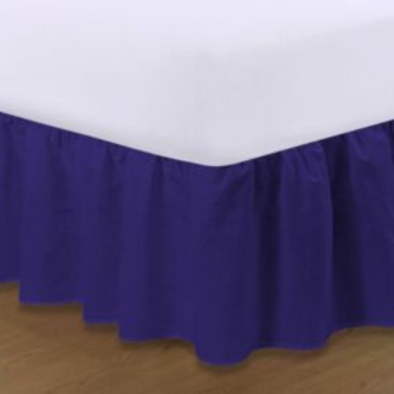Plain Dyed Frilled Base Poly Cotton Valance Sheet Single Double King