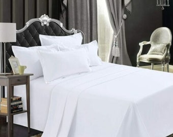 800 Thread Count 100% Pure Egyptian Cotton Flat Sheet King & Super King Size