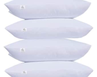 4 X Luxury Deluxe Pillows Bounce Back 100% Virgin Hollowfibre Filled Pillow