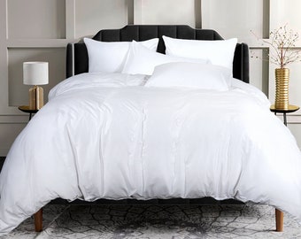 Microfibre Duvet Cover Set - Soft, Wrinkle-Resistant Bedding with Pillowcases