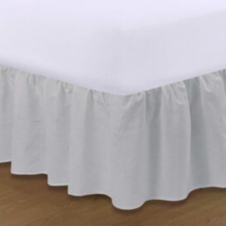 Plain Dyed Frilled Base Poly Cotton Valance Sheet Single Double King