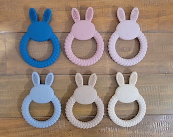 My First Easter Bunny Teether Easter Gift Babies first easter silicon teether baby toy rabbit toy