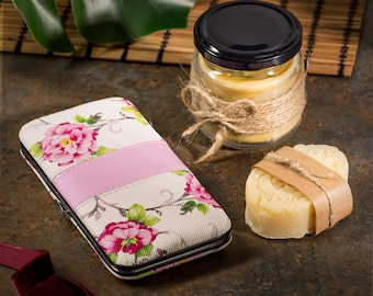 Juego de velas y manicura de cera de abeja, spa en casa