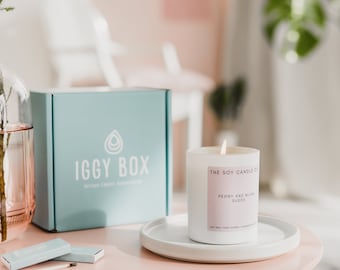 The Soy Candle Co | Peony and Blush Suede Scented Candle | 100% Soy Wax | Toxin Free