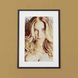 Scarlett Johansson - A4 painted effect print (no frame)