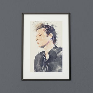 Brandon Flowers from The Killers - A4 painted effect print (no frame)