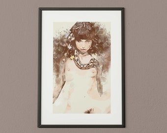 Riley Reid - A4 painted effect digital download or print (no frame)