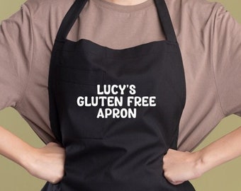 Personalised Apron, Gluten Free Apron, Gluten Free Gifts, Novelty Tee, Funny Tee, Birthday Gifts, Gifts for Her, Gifts for Him, Apron