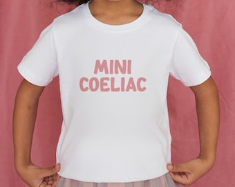 Mini Coeliac, Coeliac Disease, Gluten Free Gifts, Gluten Free, Kids T-Shirts, Kids Tee, Coeliac Awareness, Novelty Tee, Birthday Gifts