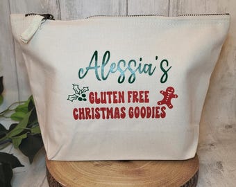 Personalized Gluten-Free Christmas Goodies Bag: Travel Snack Bag