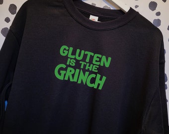 Gluten is the Grinch, The Grinch, Christmas Jumper, Coeliac Disease, Gluten Free, Gluten Free Gifts, Christmas Gifts, Christmas 2023, Jumper