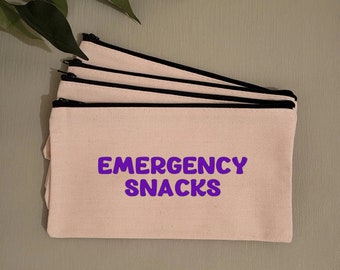 Emergency Snack Bag, Travel Accessories, Reusable Toiletry Bag,  Funny Mothers Day Present, Make Up Bag,Gifts for Her,Car Accessories,Travel