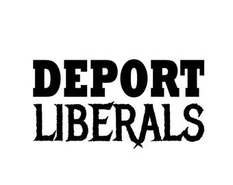 Deport Liberals - Political - Patriotic - Multiple Colors & Sizes - Laptop-Phone-Window-RV- Camper-Car
