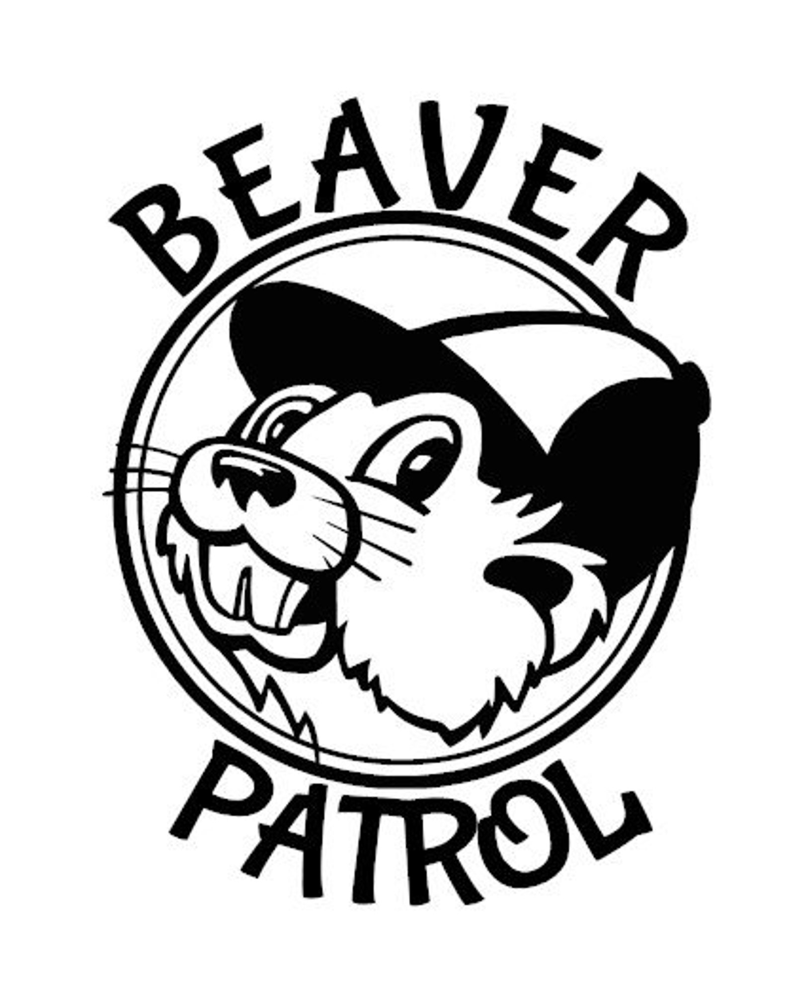 Beaver Patrol Decal - Multiple Colors & Sizes - Laptop-phone-window-rv ...