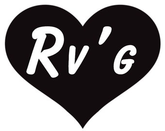 I Love Rv'g Heart Decal - Multiple Colors & Sizes - Laptop-Phone-Window-RV- Camper-Car