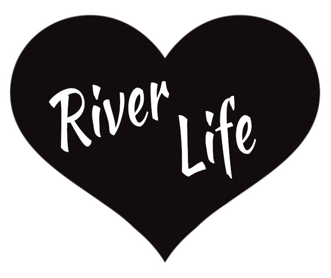 Love My Rivers I Love River Life Heart Decal - Multiple Colors & Sizes - Laptop-phone ...