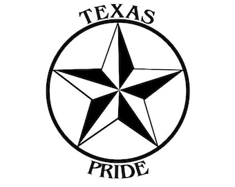 Texas Pride Star Decal - Texan -Lone Star State - Multiple Colors & Sizes - Laptop-Phone-Window-RV- Camper-Car